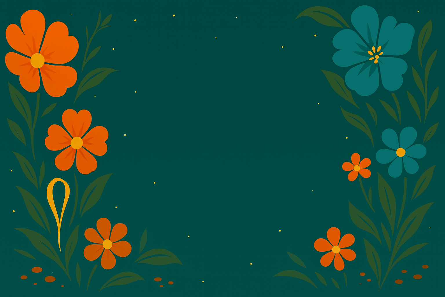 floral frame hero background